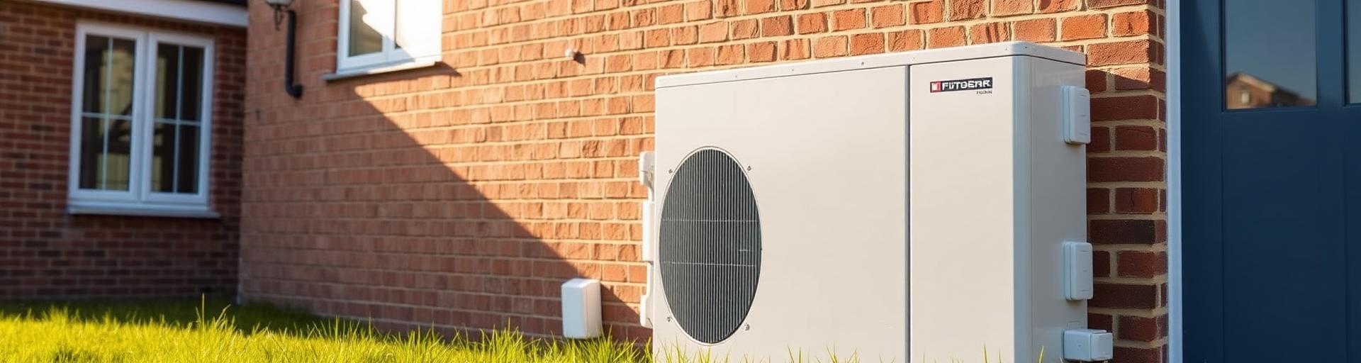 Air source heat pump installed at a UK home
