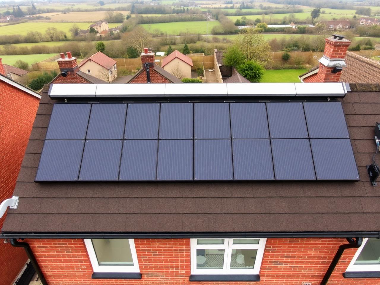 Completed residential solar array on a Burnley home