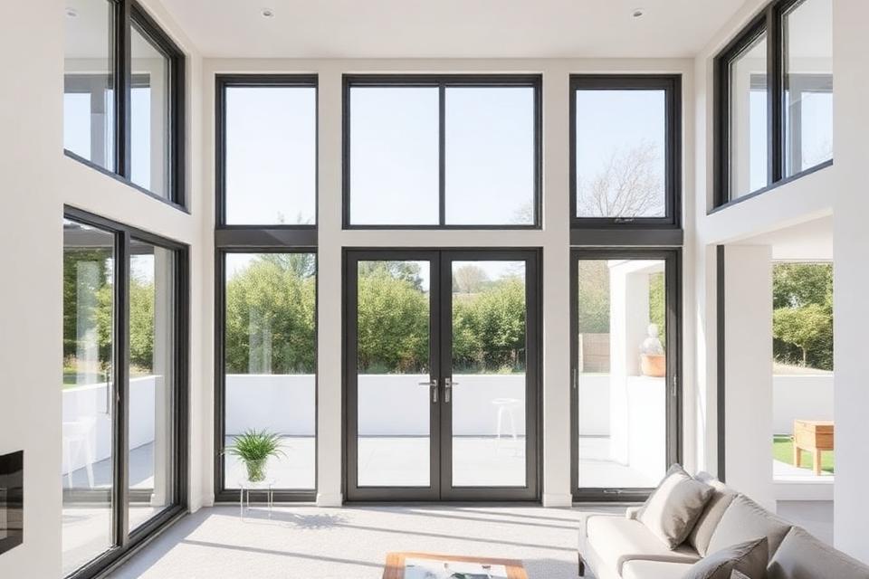Anthracite grey exterior with white interior frames