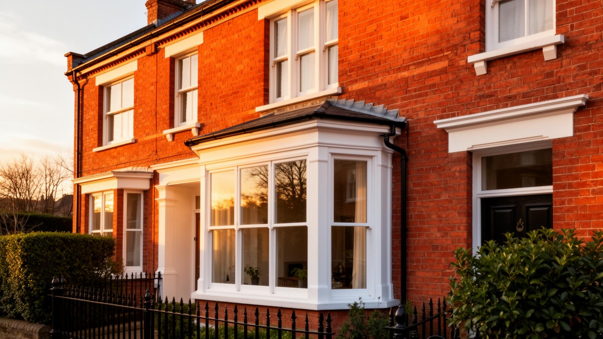 Victorian home with bay windows