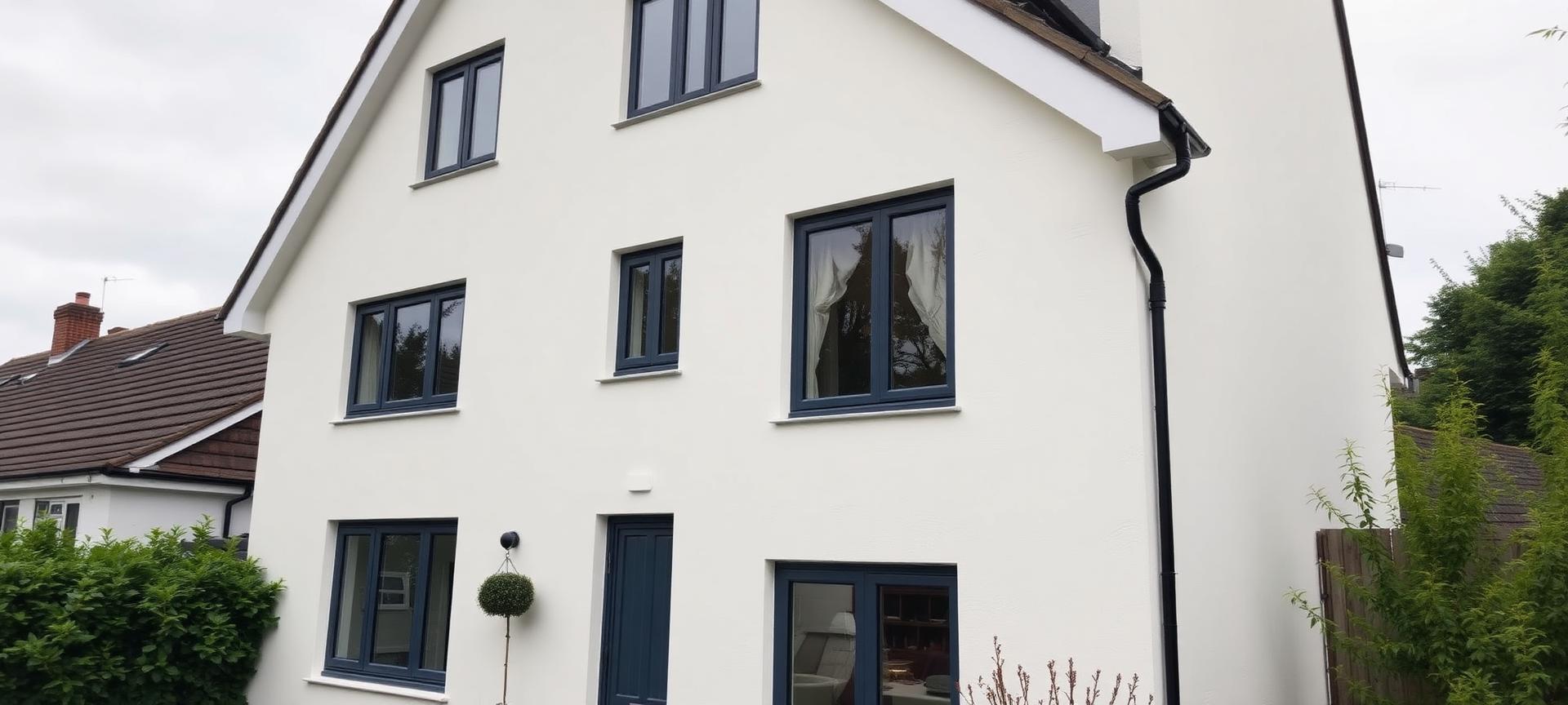 Modern UK home with premium K-Rend silicone render finish