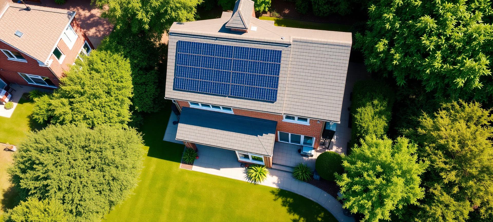 UK home with solar panels and battery storage